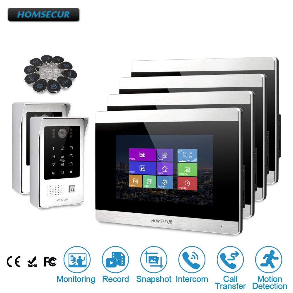 

HOMSECUR 7" Video&Audio Smart Doorbell+Recording & Snapshot for Home Security BC091+BM715-S