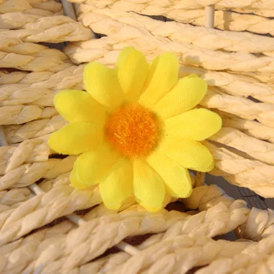 1000 шт 4 см Разноцветные Искусственные цветы солнечного света шелковые искусственные цветы Маргаритка Свадебная вечеринка Декоративный букет DIY Флорес - Цвет: yellow