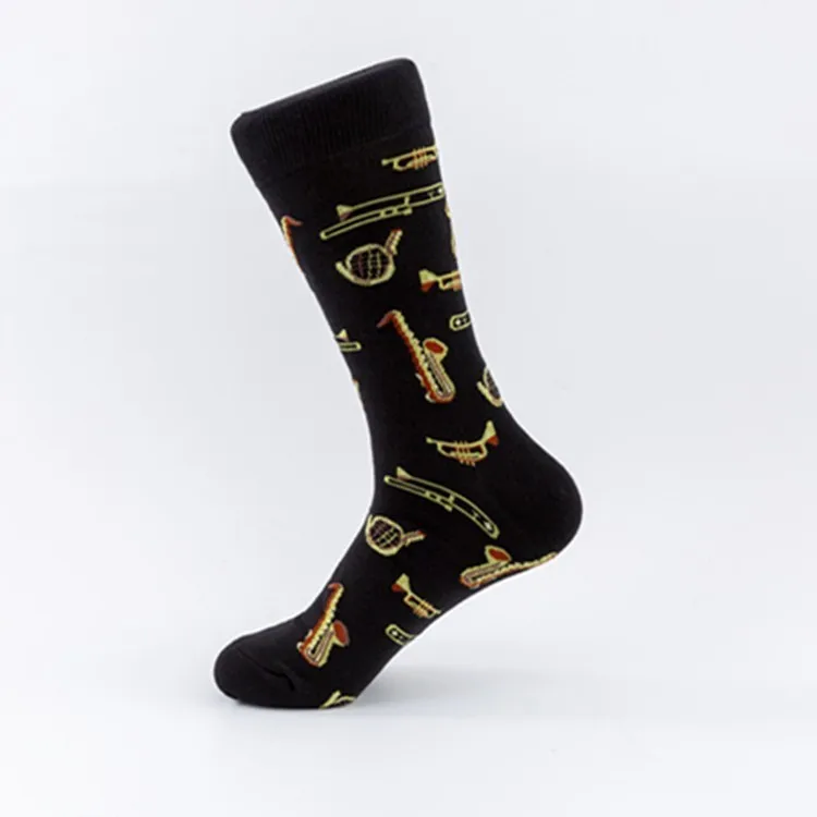 PEONFLY/1 пара мужских носков; забавные полосатые носки из чесаного хлопка с рисунком совы, лягушки, акулы; повседневные носки; Calcetines Hombre - Цвет: 3