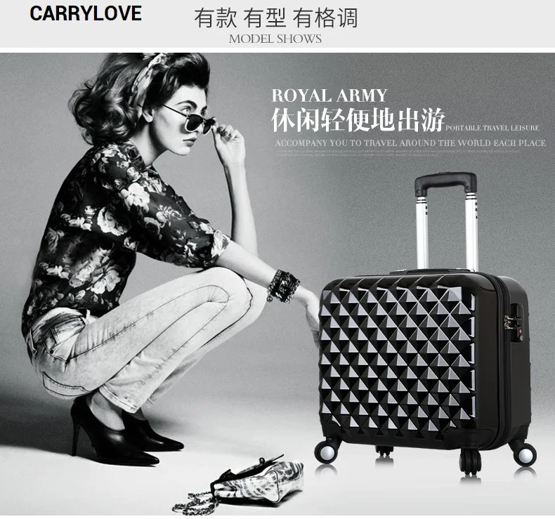 

CARRYLOVE business luggage series 17 inch size boarding fashion ABS Rolling Luggage Spinner brand