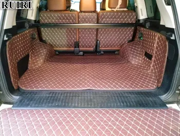 

Free shipping! Full set trunk mats for Toyota Land Cruiser 200 5 seats 2019-2010 waterproof cargo liner boot carpets for LC200