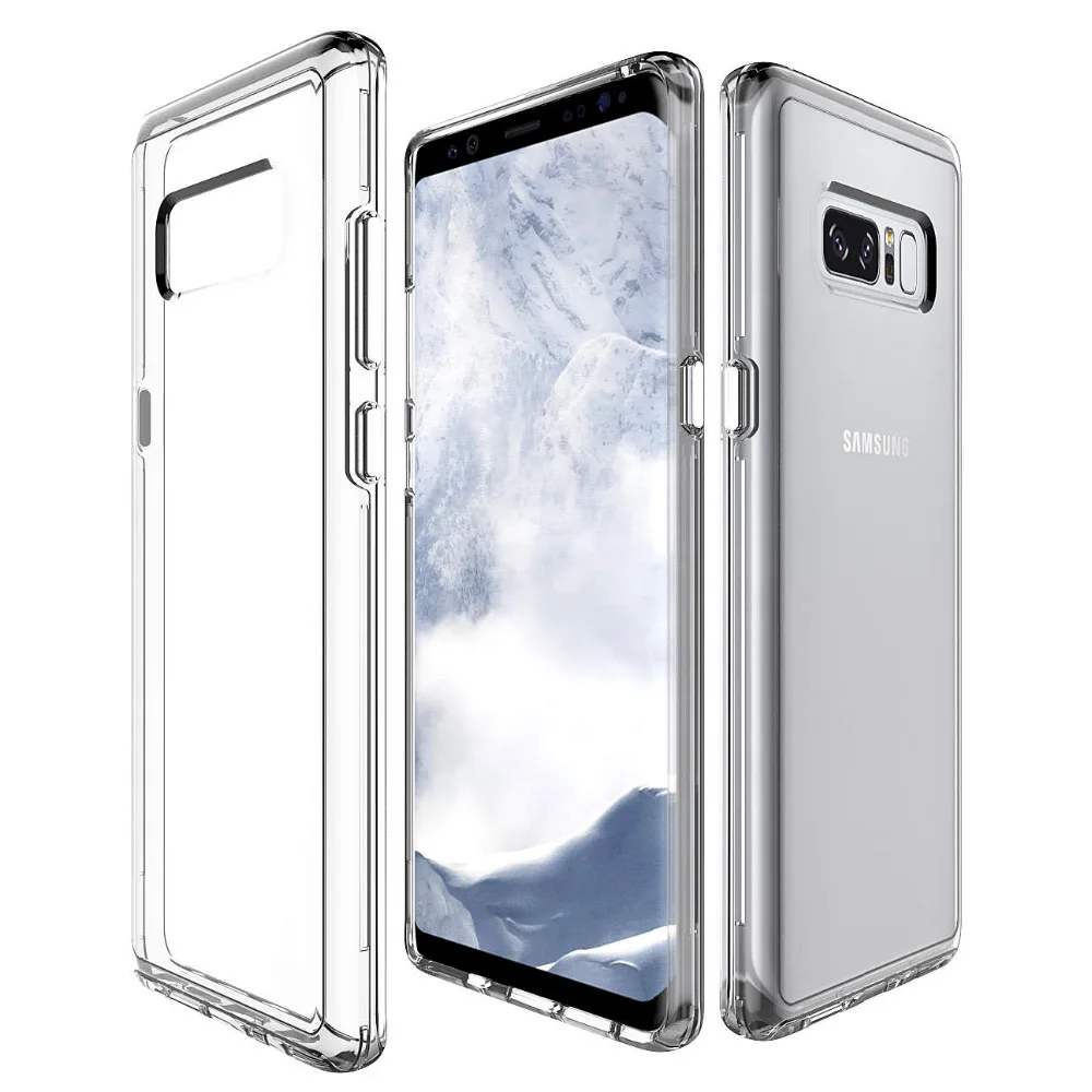 Luxury Clear TPU+PC Phone Case For Samsung Note 8 Case Hybrid ShockProof Cover for Galaxy Note 8