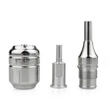 1 шт. новейшая 32 мм/28 мм Регулируемая Татуировка Картридж ручка из нержавеющей стали Картридж ручка для поставка машинок для татуировки