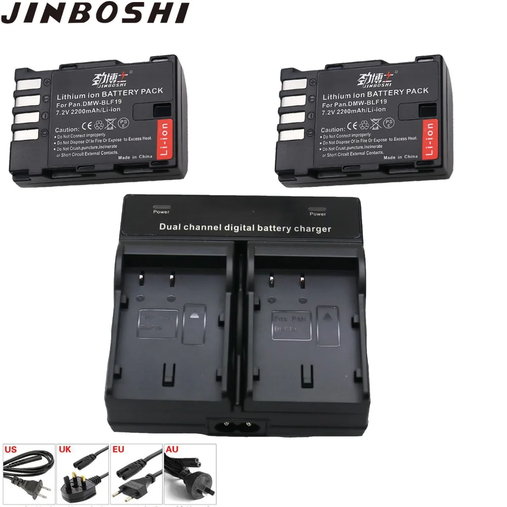 

2Pcs 2200MaH DMW-BLF19 DMW BLF19 BLF19E DMW-BLF19e DMW-BLF19PP Battery+ LED Dual Charger for Panasonic Lumix GH3 GH4 GH5 G9