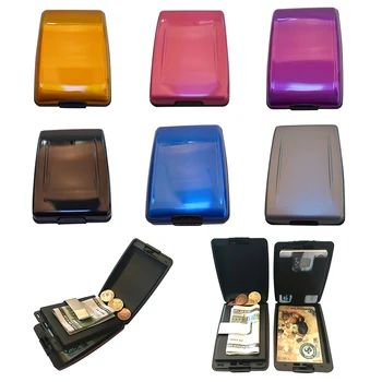

2019 Anti-RFID Scanning Protect Card Holder Aluminum Metal Blocking ID Credit Card Case Wallet Credit Card Popular