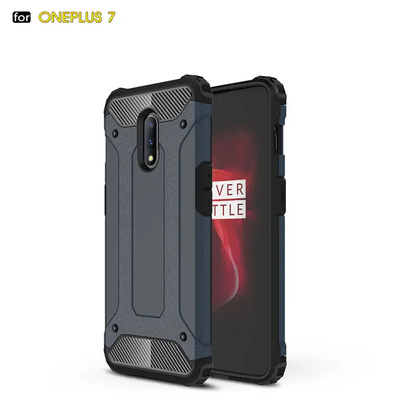 

For OnePlus 7 Armor Hybrid Hard Silicone Shockproof Case For OnePlus 7 Pro 1 7 Phone Cases Hard Back Cover Capa Funda One plus 7