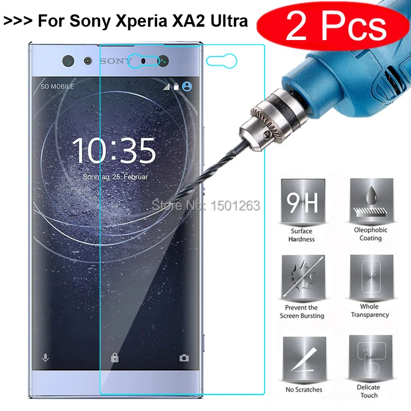 2 шт. для sony Xperia XA2 Ultra Tempered Стекло Экран протектор чехол закаленное защитный