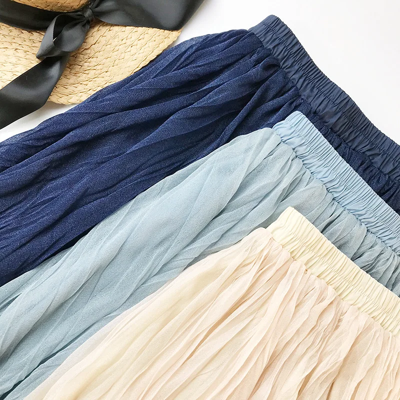 Sherhure 2019 Summer Women Skirts Stretch High Waist Women A-Line Midi Skirt Faldas Jupe Femme Boho Women Skirt Saia