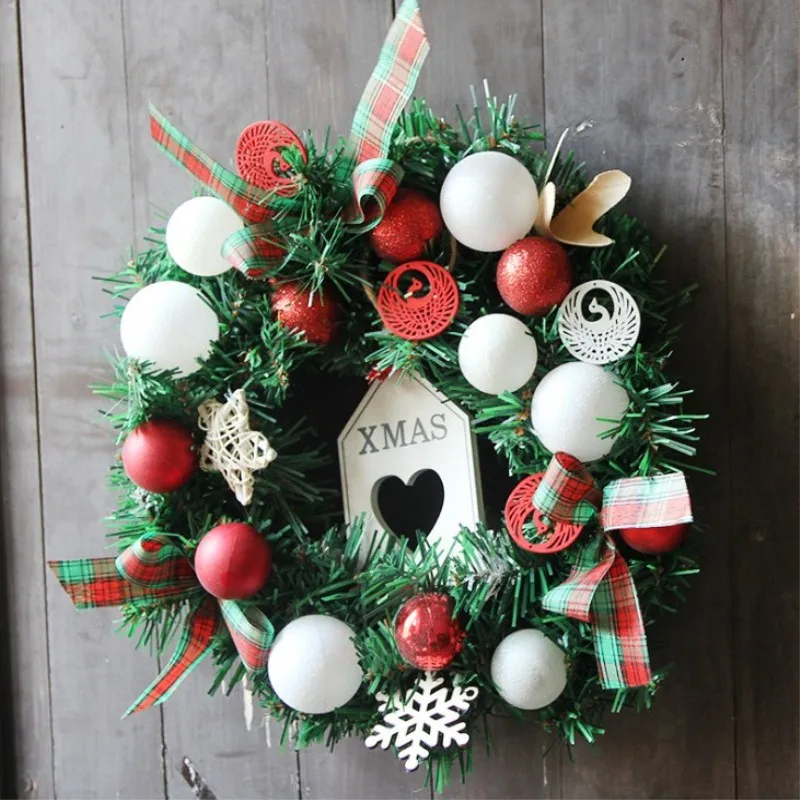 

Christmas decorative wreaths 30cmPVC wreaths hanging door hanging scene layout Free Shipping