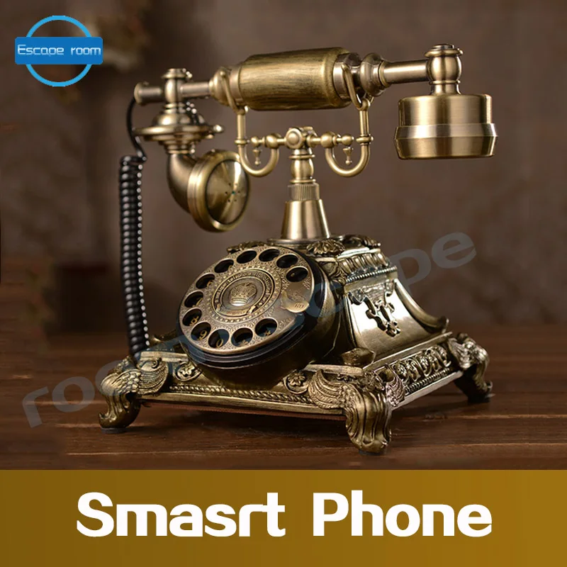 haunted horrible smart phone game props for escape room call dial right password to unlock with audio clues | Безопасность и