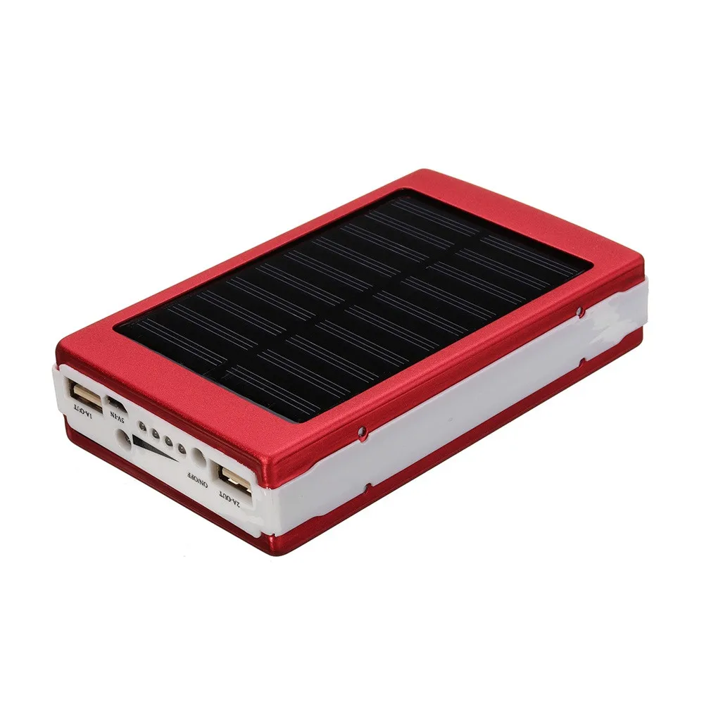 Солнечный светодиодный портативный внешний аккумулятор с двумя usb-портами 5x18650, Внешнее зарядное устройство, коробка для самостоятельной сборки, Экологичная, 12 марта
