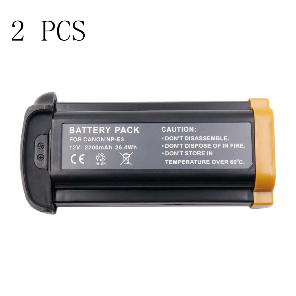 2 шт. аккумулятор WHCYonline для камеры Canon 1D Mark II N 1Ds 2200 мА · ч NP E3 NPE3 | Электроника