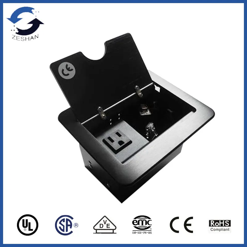 

Black table Socket with US power and Cables