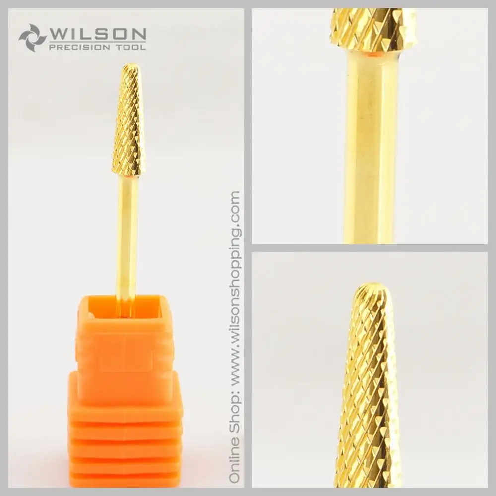 2pcs Cone Bits Coarse (C 1140100) Gold WILSON Carbide Nail Drill Bit