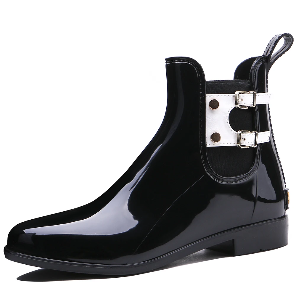 TONGPU Neue Design frauen Niedrigen Ferse Knöchel Hochglanz Stiefel : Einfach zu verwenden Neue design wasserdichte