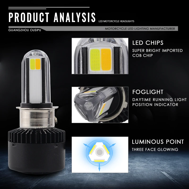 Универсальный RTD M02X двойной цвет меняемый светодиодный комплект для мотоцикла 35 Вт 3500LM белый желтый 6500K 3000K Hi/Lo луч лампы скутеры