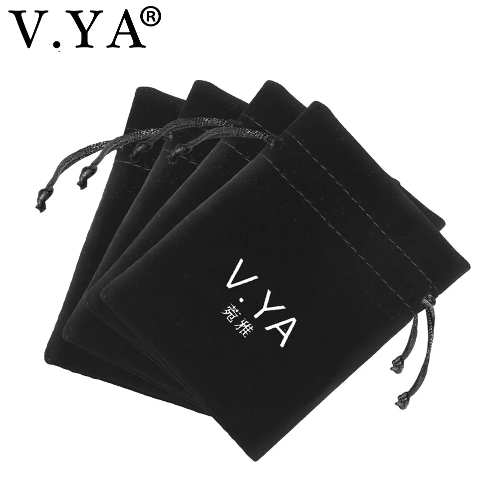V. Я черные сумки Сумка для ювелирных изделий упаковка ткань сумки подходит для бусины Браслеты колье серьги