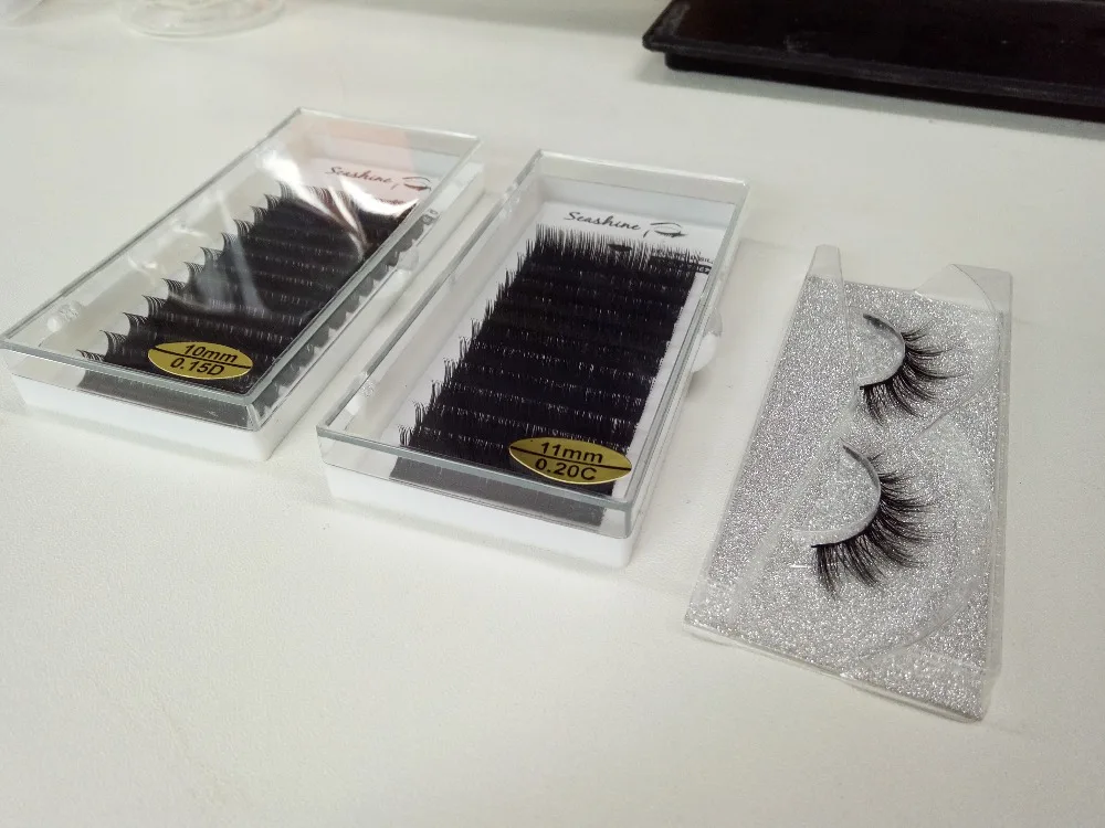 

2trays Individual Eyelash Extensions 0.05/0.07/0.10/0.15/0.20mm CDL curl False Lashes with free gift strip lash Makeup tools