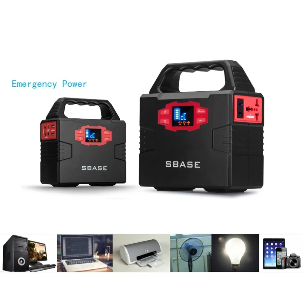 

Home Use High Power Portable Power Station Solar Generator 40800mA Car Auto Emergency Power Bank with Display & Handle