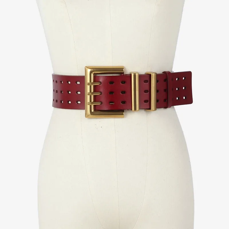 

Wide Women's Belt Ladies Female Genuine leather Belt For Women Designers Brand High Quality Woman Waist Belts For Dresses
