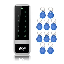 Impermeable RFID cerradura electrónica teclado de control de Acceso con 10 Llaveros de Metal Sistema de Control de Acceso Cerraduras Digitales Para Puertas