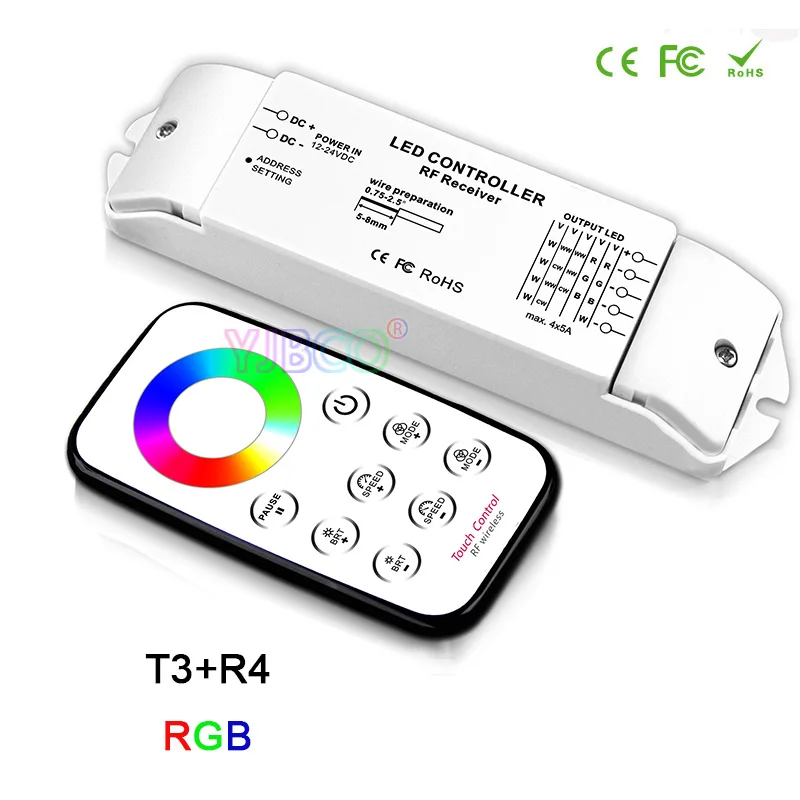 Светодиодный диммер Bincolor/CCT/RGB/RGBW/CW CCT светодиодный контроллер + беспроводной пульт дистанционного управления для светодиодной ленты, DC12V-24V