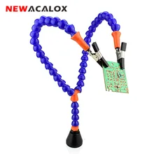 NEWACALOX паяльник для подключения к держатель паяльная станция для пайки печатной платы, помогая руками с Y-магнит с разъемом база ремонт сварки инструмент газовой горелки