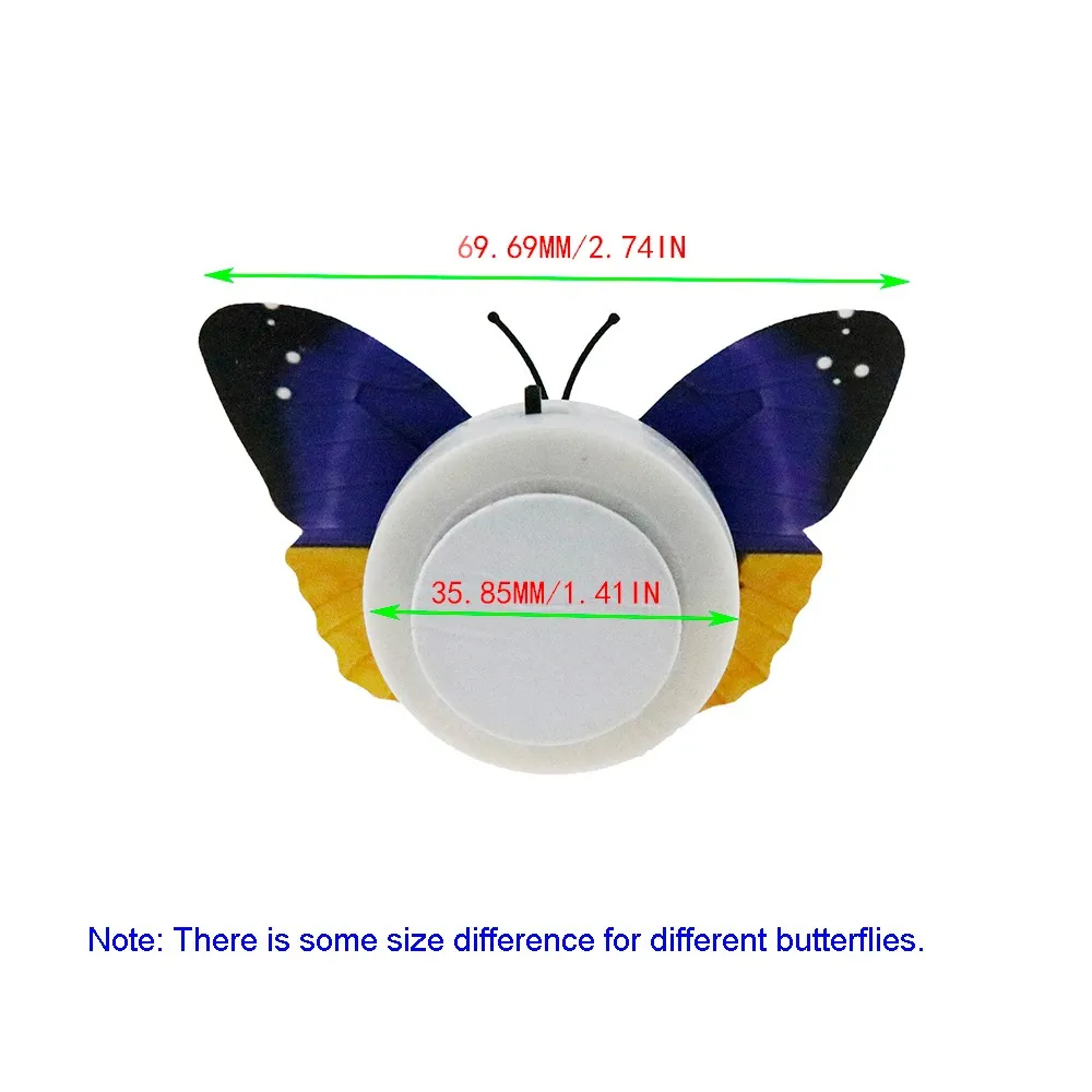 10 шт./лот, цветной светильник-бабочка, наклейки на стену, легкая установка, Ночной светильник для дома, гостиной, детской комнаты, фридаж, декор для спальни, L