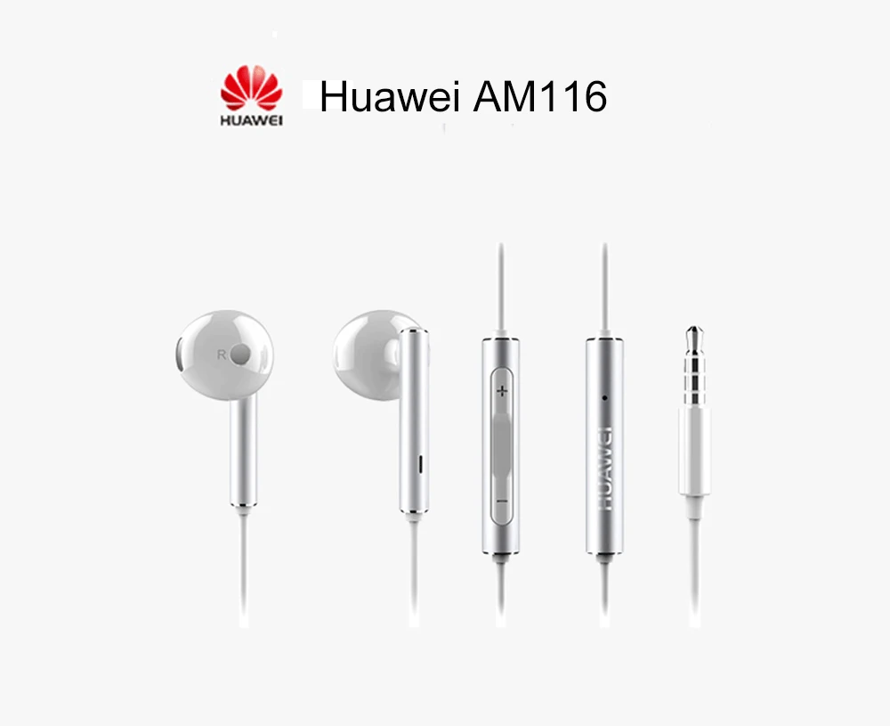 Huawei AM116 наушники с микрофоном динамик с регулировкой громкости Металл гарнитура для huawei P9 lite P10 плюс Коврики 7 8 9 lite 5X 6X V9 XIAOMI