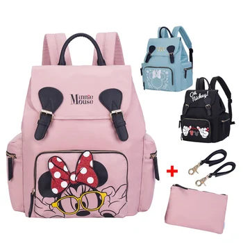 

2019 New Diaper Bag Backpack Mini Mouse Mickey Mouse Design Baby Bag Large Capacity Waterproof Nappy Bag Kits Nursing Handbag