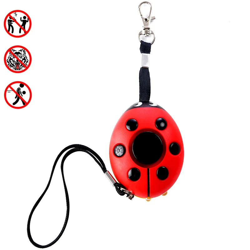 

Portable Personal Security Alarm Keychain 120dB Anti-Attack Beatles Shape Emergency Alarms Keyring For Women Kids Girls SGA998