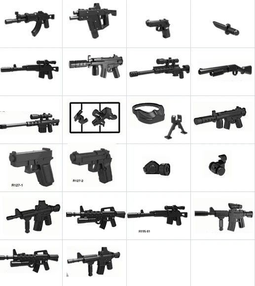 15 шт. техника Decool Военные Аксессуары для оружия военное оружие Одиночная покупка военные DIY MOC совместимые лего части