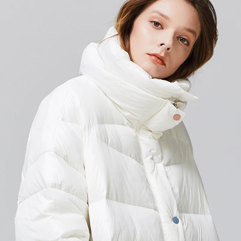 Winter Jacket Women Parka 2019 European Brand White Duck Down Jackets For Women Thick Loose Coat Woman Plus Size  7 colour buckl