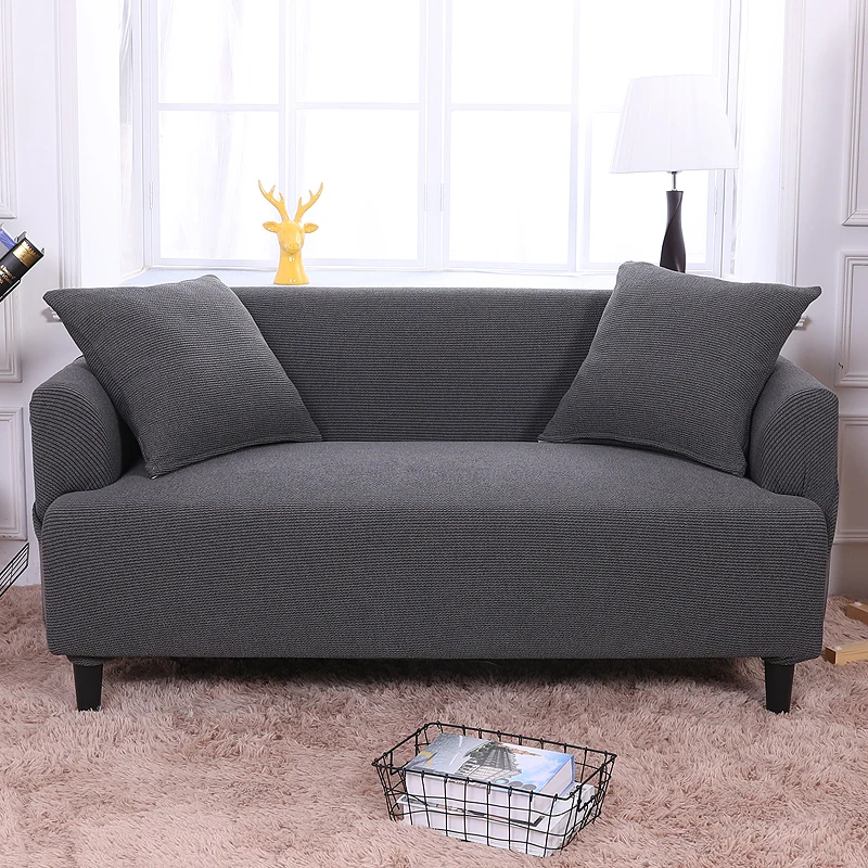 

Sofa cover solid color thickening 1/2/3/4-seater high elastic cover for sofa all-inclusive slip-resistant Sofa Slipcovers