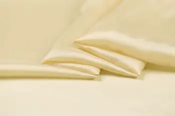 

Howmay pure silk fabric habotai 8m/m 114cm 45" creme color 61# habutai fabric for decor clothes lining fabric