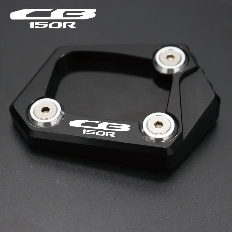 CNC Billet Aluminum Kickstand Foot Plate Side Stand Extension Pad Enlarge Extension For Honda CB150R CB 150R