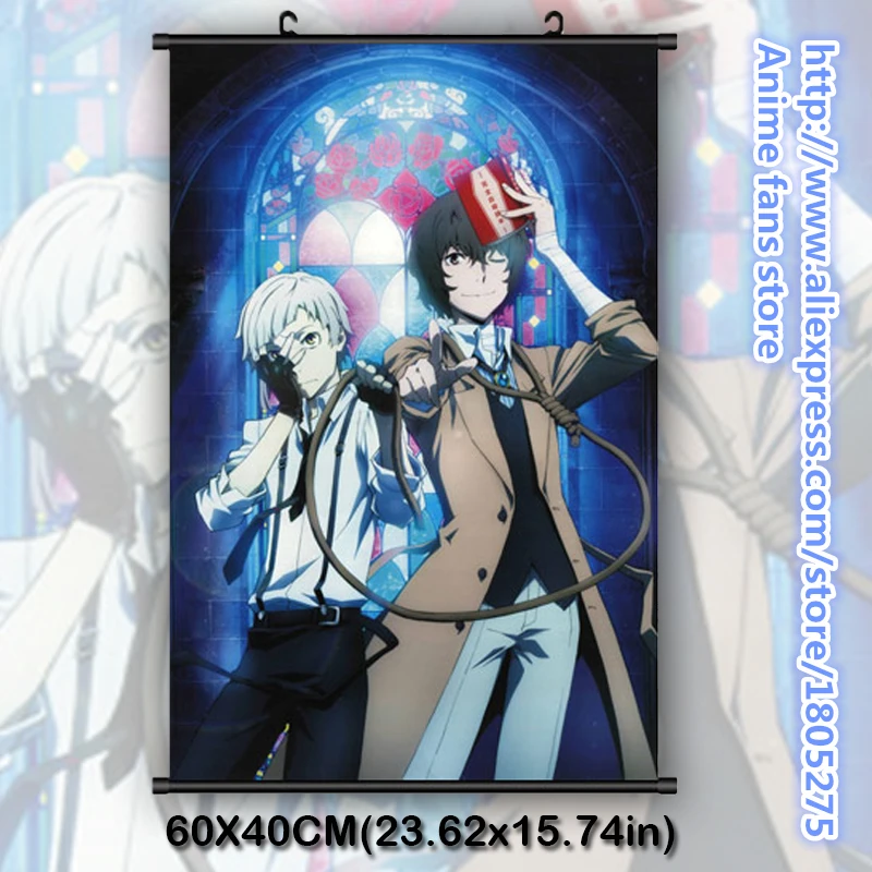 

Bungo Stray Dogs Osamu Dazai & Atsushi Nakajima Japanese Anime Wall Scroll Poster Home Decor Bedroom decorative painting