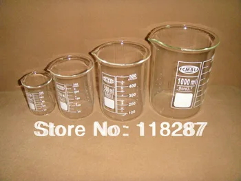 

A Set of Glass Beakers 100ml 250ml 500ml 1000ml each one
