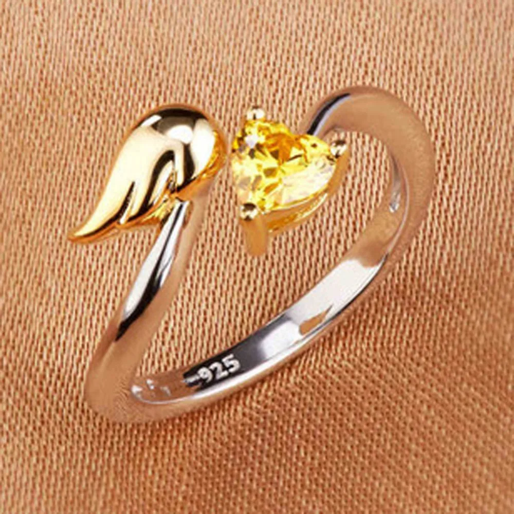 2017 элегантное циркониевое кольцо в форме сердца Открытое для пары|couple rings|personalized
