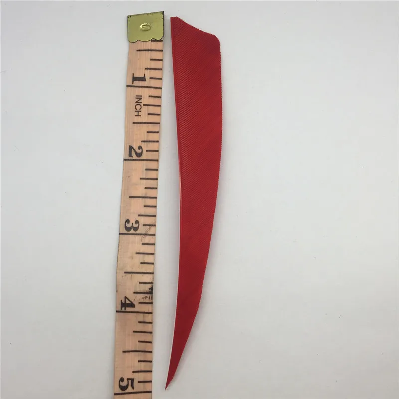ONTFIHS 100 шт 3 &quot4&quot 5 &quotкапли воды щит красные перья индейки для стрел охоты и