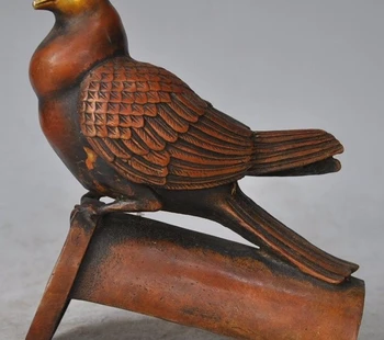 

Chinese Fengshui Bronze Gilt Animal Pigeon DOVE Peace Bird Statue Art Sculpture