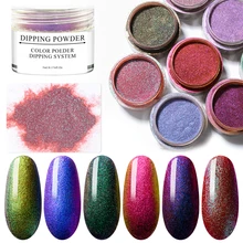 5ml Chameleon Powder Dipping System Mirror Nail Powder Glitters DIY Shell Nail Art Chrome Pigment Dust Manicure Decoration wsryxxsc chameleon nail magic mirror pigment powder chrome flash powder manicure diy