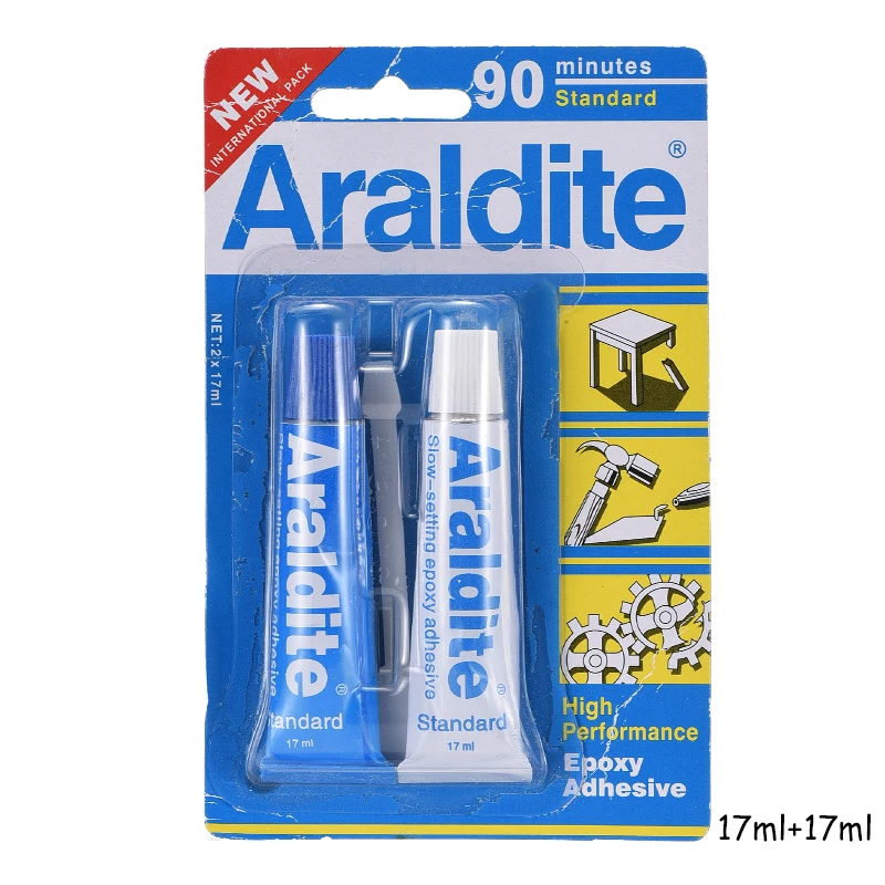 17ml+17ml AB Liquid Glue 90min Curing Epoxy Adhesive Super Sealant Glue For Glass Metal PVC ABS