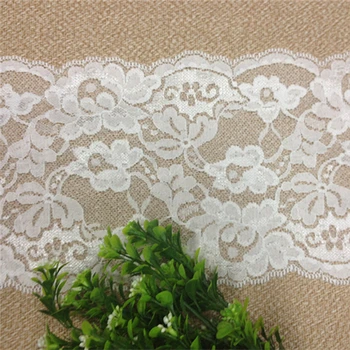 

15cm Width White Flower eyelash lace trim for garment decoration