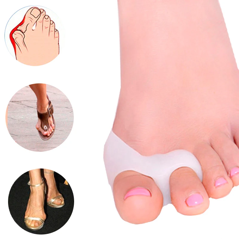 4 шт = 2 пары корректор для пальцев ног сепаратор пальцев ног инструменты Ортопедические банен корректор вальгусной деформации носком