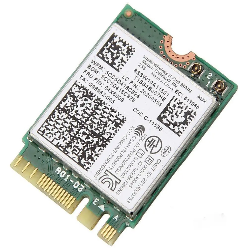 

Wireless Adapter Card for Intel Wireless-N 7260 7260NGW BN 300M Wifi NGFF 04X6009 for ibm lenovo T440 T440p W540 L440 X240 X240s
