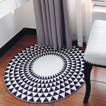 

Nordic Style 3D 6mm Printing Living Room Round Carpet Bedroom Coffee Table Corridor Kitchen Yoga Mat Home Decoration Accessories