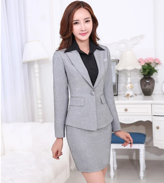 New Autumn Winter Professional Uniform Styles Business Women Blazers ...