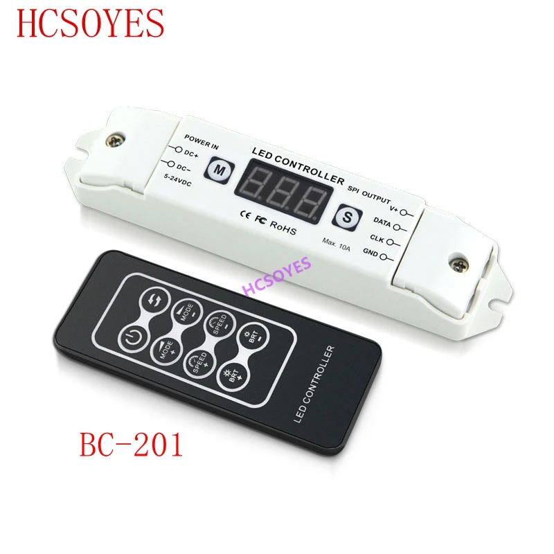 BC-201 DC5V 12 V 24 V светодиодный пиксель SPI полосы Управление; цифровой адресный Управление 2801 2811 2812 6803 8806 лента ic светодиодные полосы света