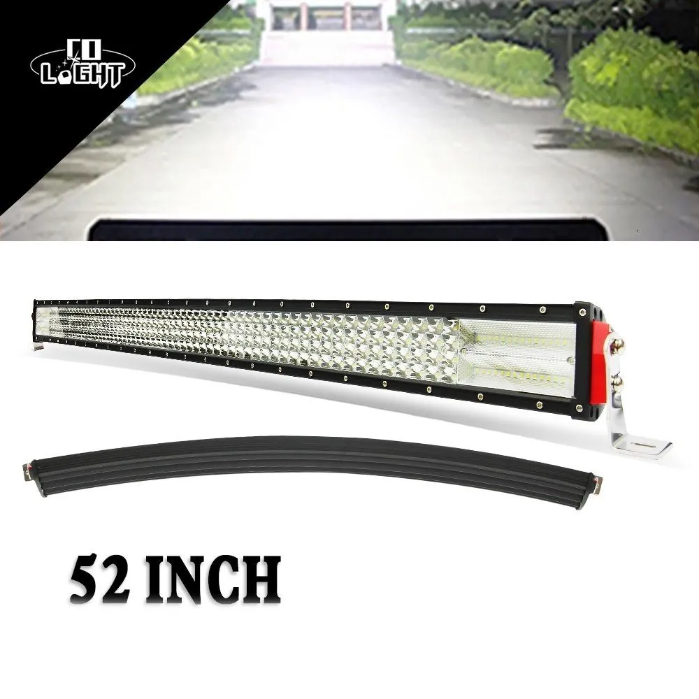 CO светильник 5" Led Bar 924 Вт комбинированный Луч 4 ряда 8D изогнутый 10-30 в для авто 4X4 ATV Jeep Wrangler Volkswagen Lancia Fiat, renault Decia - Цвет: 52 curved no DT